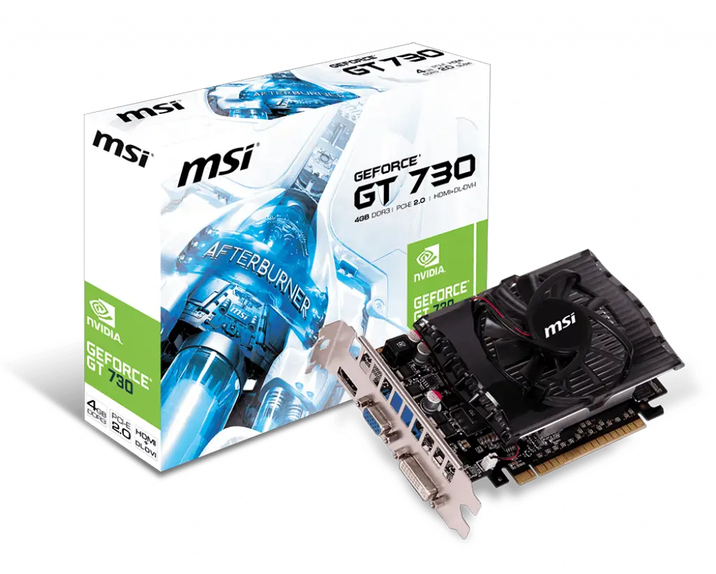 MSI GeForce GT 730 4GB DDR3 PCI 2.0 Express X16 GPU